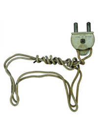 Sculpture made by wire and Plug-pin