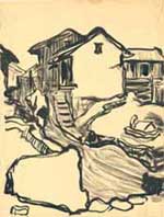 sketch of village