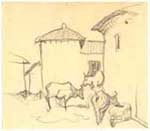 sketch of village